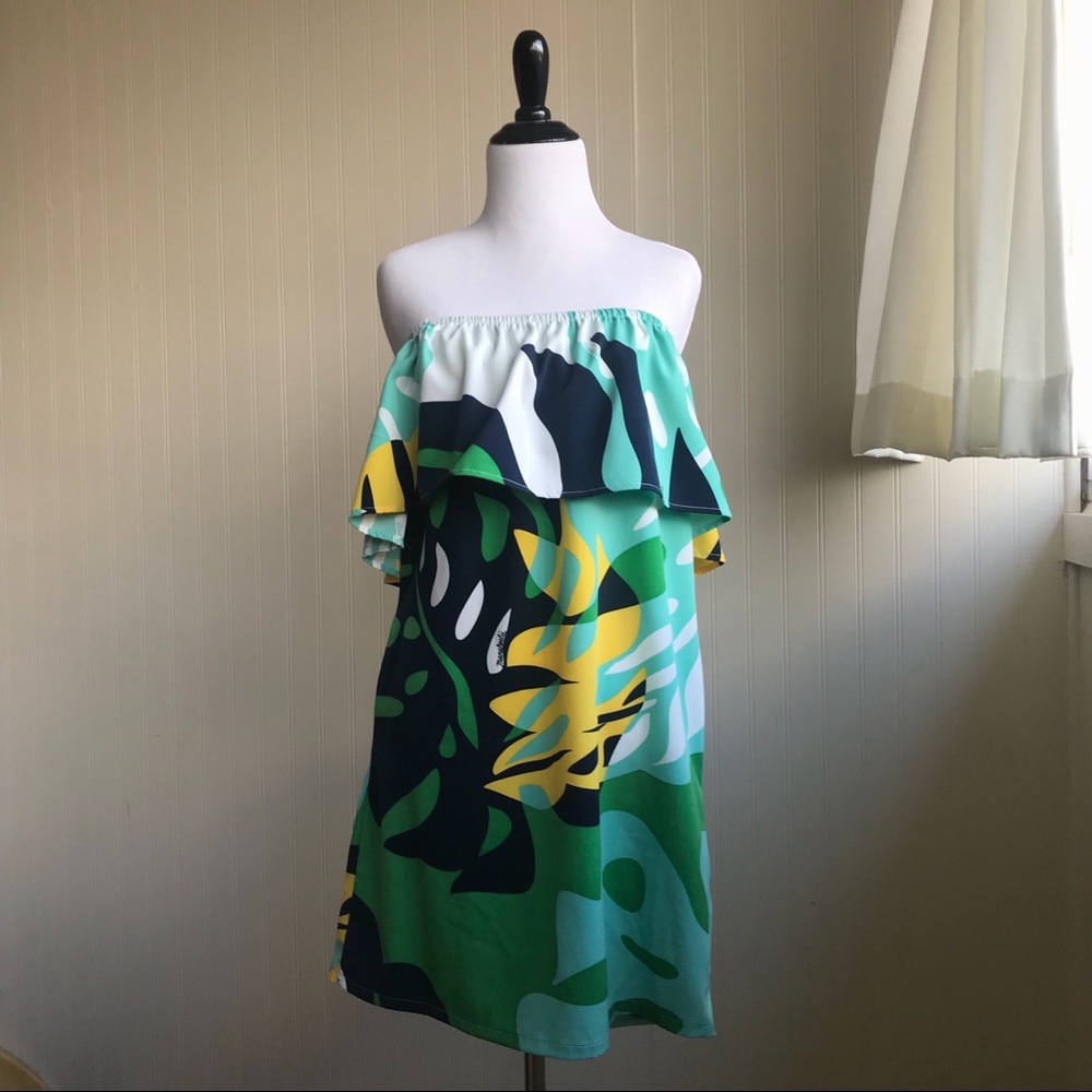 Manuhealii Over the Shoulders Dress
